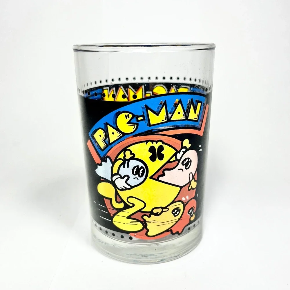 1980 Arbys Pac-Man Collector Series Drinking Glass Retro Arcade Maze Vintage